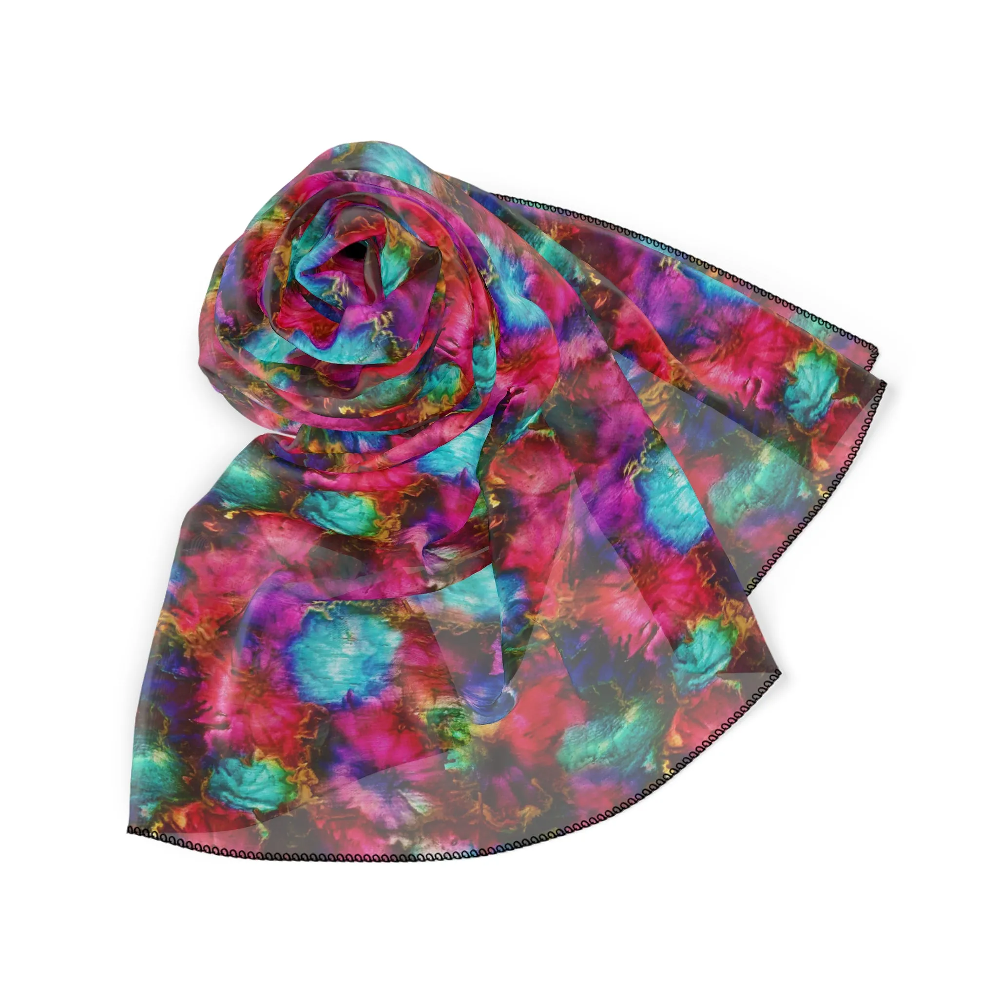 Chiffon Scarf - Grateful Flower Print