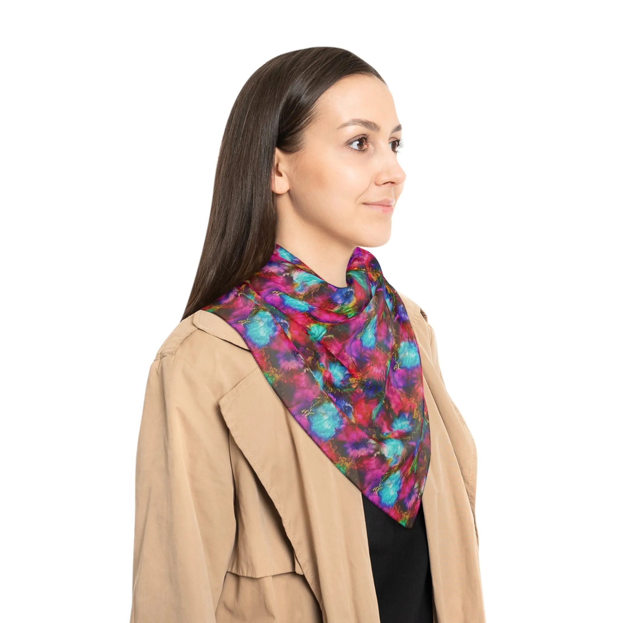 Chiffon Scarf - Grateful Flower Print