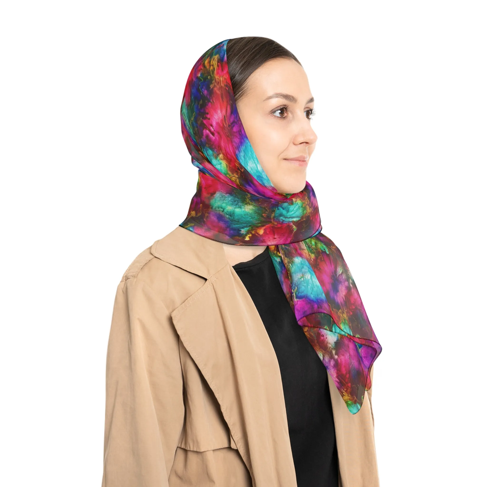 Chiffon Scarf - Grateful Flower Print