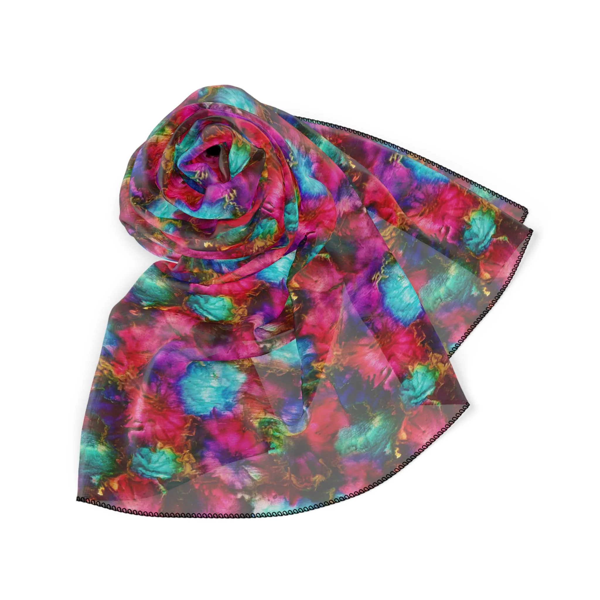 Chiffon Scarf - Grateful Flower Print