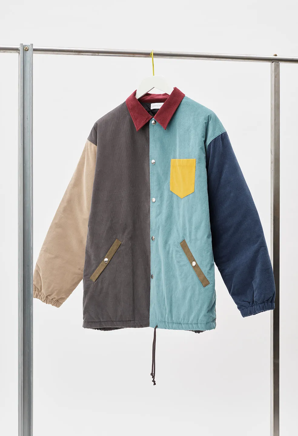 Corduroy Paneled Coach's Jacket / Multi
