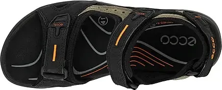 Ecco Men&#x27;s Yucatan Sandal Black/Mole/Black | Buy Ecco Men&#x27;s Yucatan Sandal Black/Mole/Black here | Outnorth