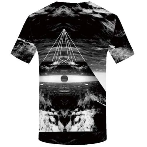 Eye T shirts Men Geometric Flower Tshirt Printed Black Tshirts Casual Galaxy Space Tshirts Novelty Rock Tshirts Cool