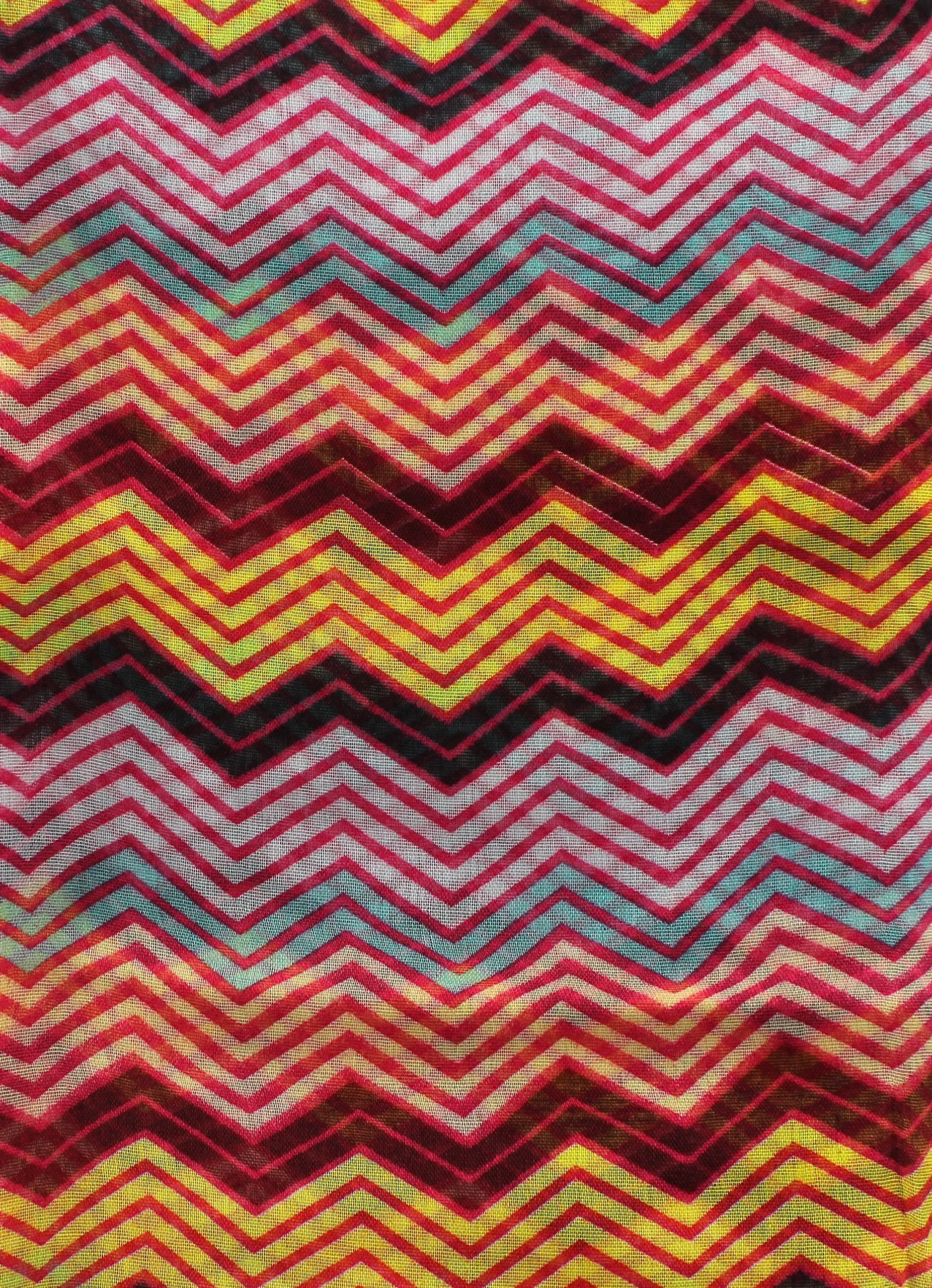 Geometric Floral Chevron Sheer Infinity Scarf Loops Circle Scarf
