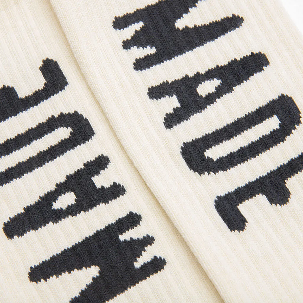 HM Logo Socks - White