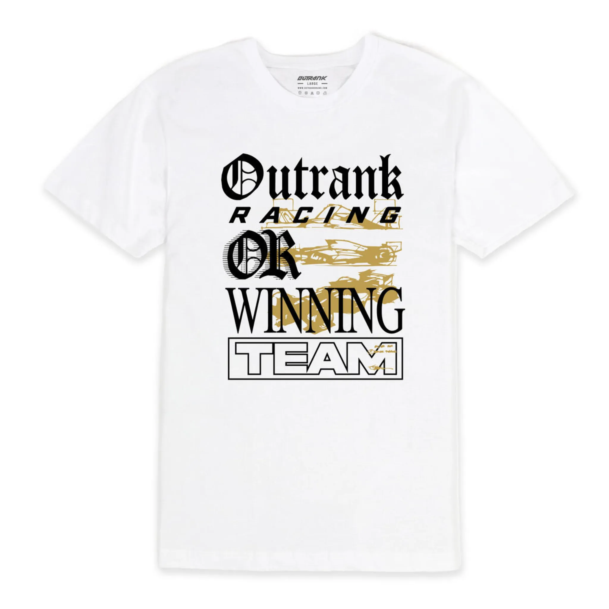 Mens Outrank Winning Team T-Shirt (White)