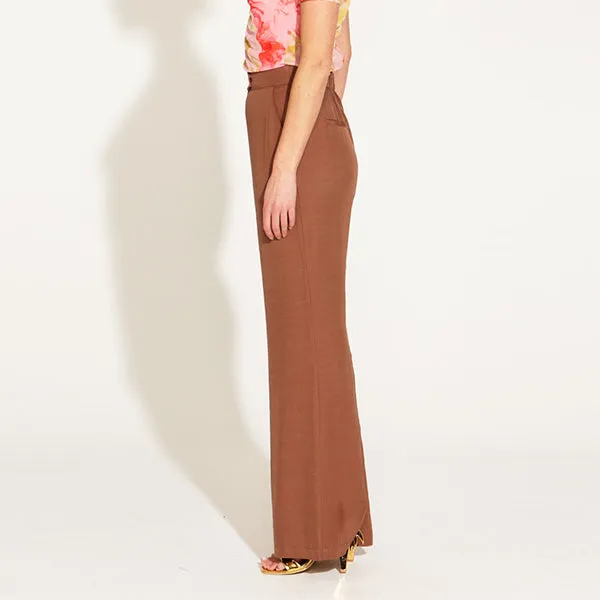 One   Only High Waisted Flared Pant - Mocha