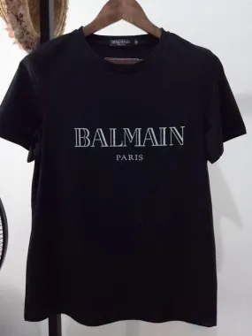 T Shirt Balmain Spring/Summer Letter Short Sleeve Cotton T-shirt