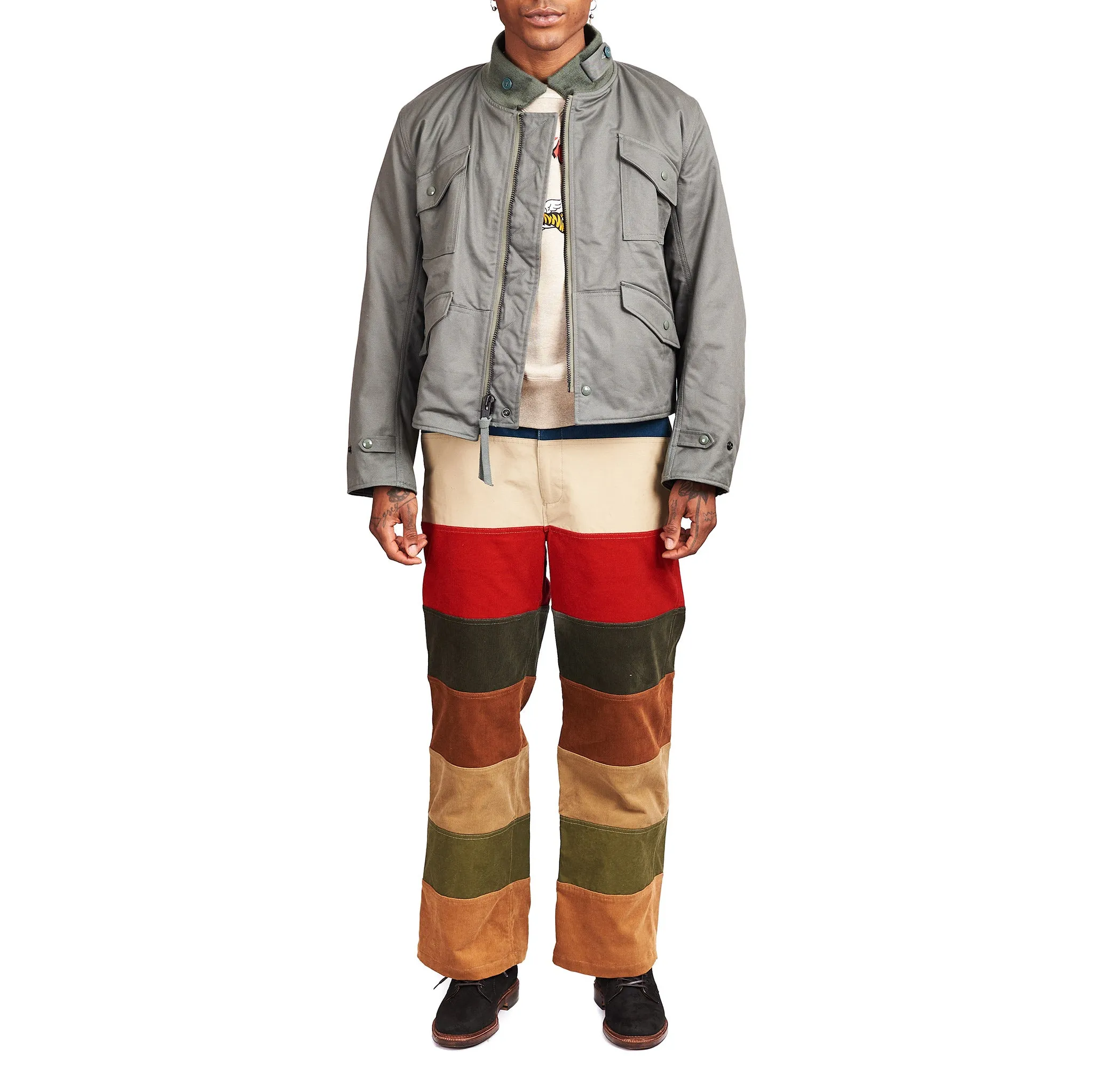 The Real McCoy's MP21011 Multicolour Corduroy Hunting Trousers Tricolour